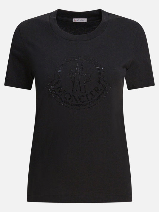 T-shirt girocollo Logo  Nero - Moncler Donna | PLP | VIETTI Online Store 
