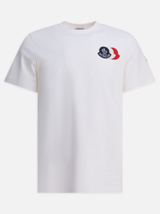 T-shirt girocollo Logo  Bianco - Moncler Uomo | PDP | VIETTI Online Store 

