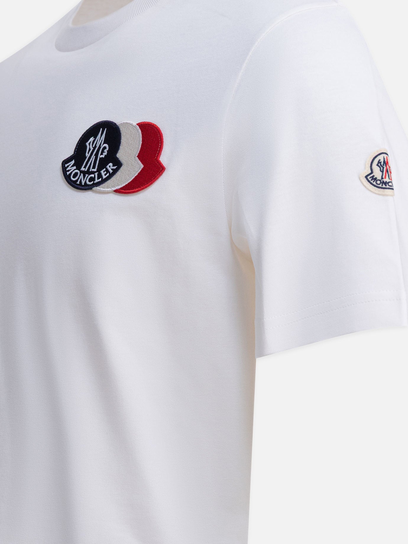 T-shirt girocollo Logo  Bianco - Moncler Uomo | PDP | VIETTI Online Store | Zoom-Modal_4
