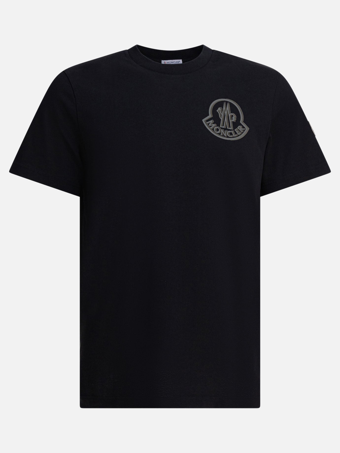 T-shirt girocollo Logo  Nero - Moncler Uomo | PDP | VIETTI Online Store | thumbnail