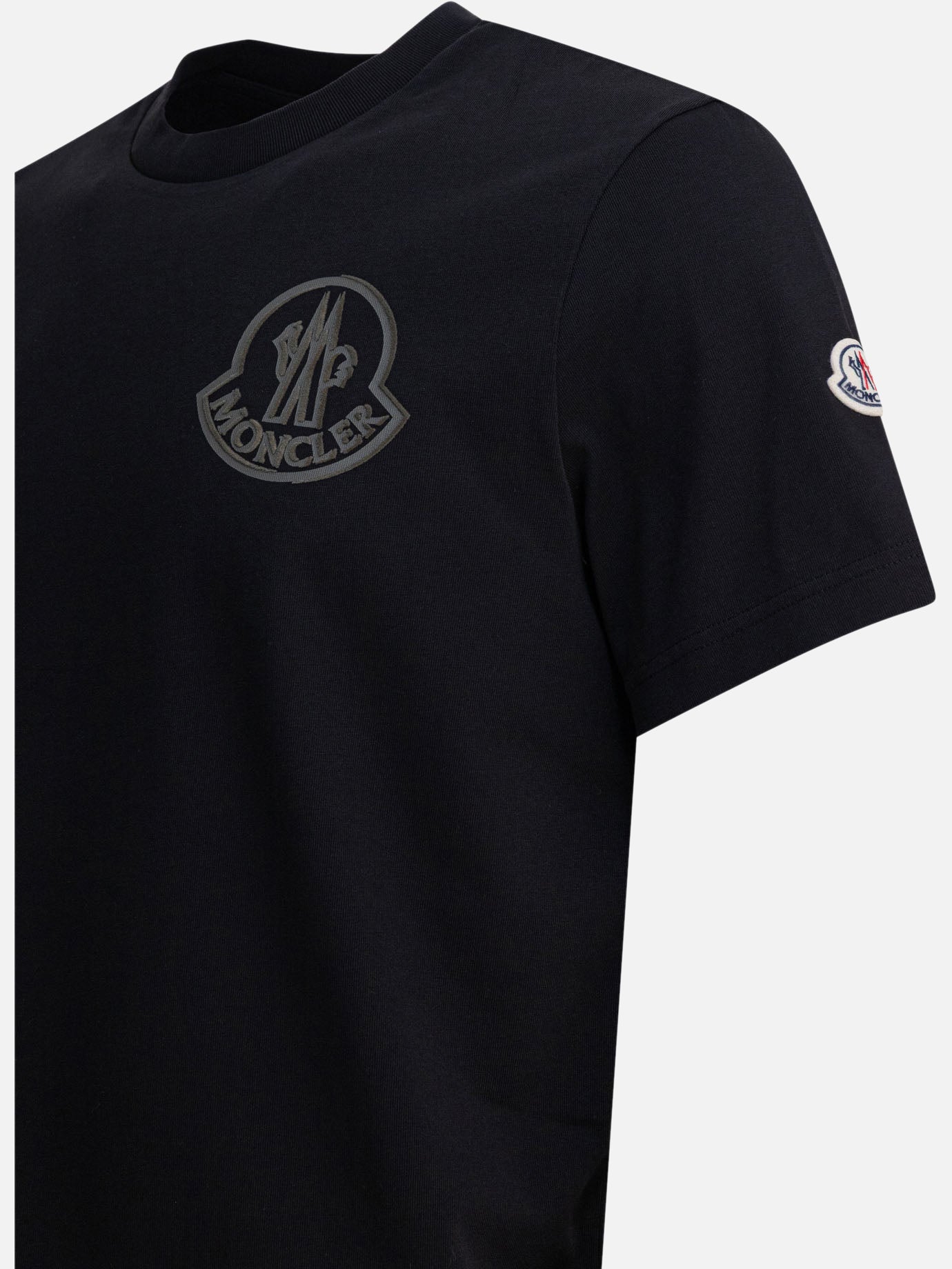 T-shirt girocollo Logo  Nero - Moncler Uomo | PDP | VIETTI Online Store | thumbnail_4