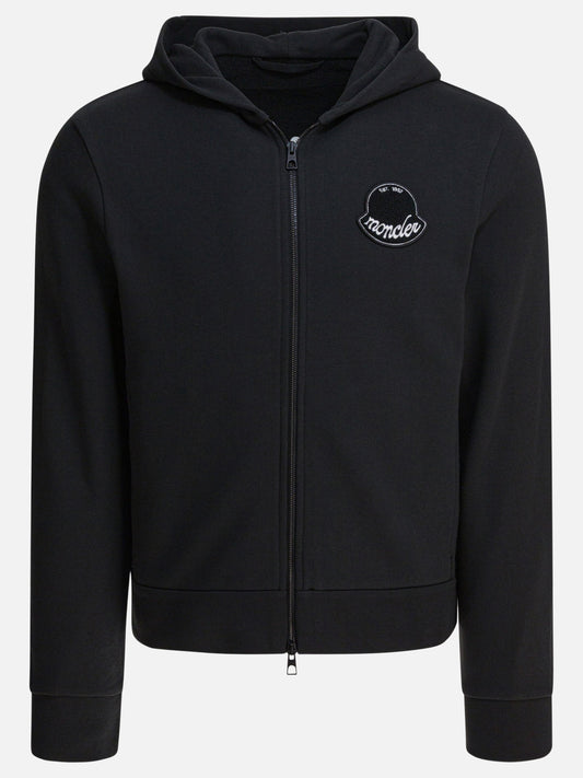 Full zip sweatshirts Logo  Black - Moncler Men | PLP | VIETTI Online Store 
