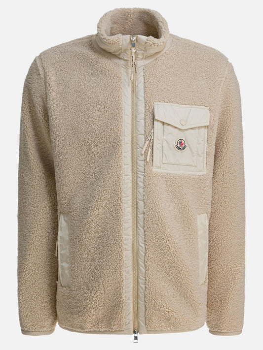 Full zip sweatshirts Logo  Beige - Moncler Men | PLP | VIETTI Online Store 
