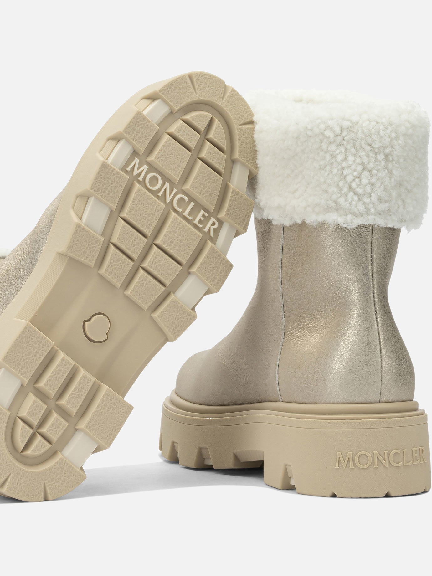 Pull-on boots 100% shearling - 100% rubber  Gold - Moncler Women | PDP | VIETTI Online Store | Zoom-Modal_5
