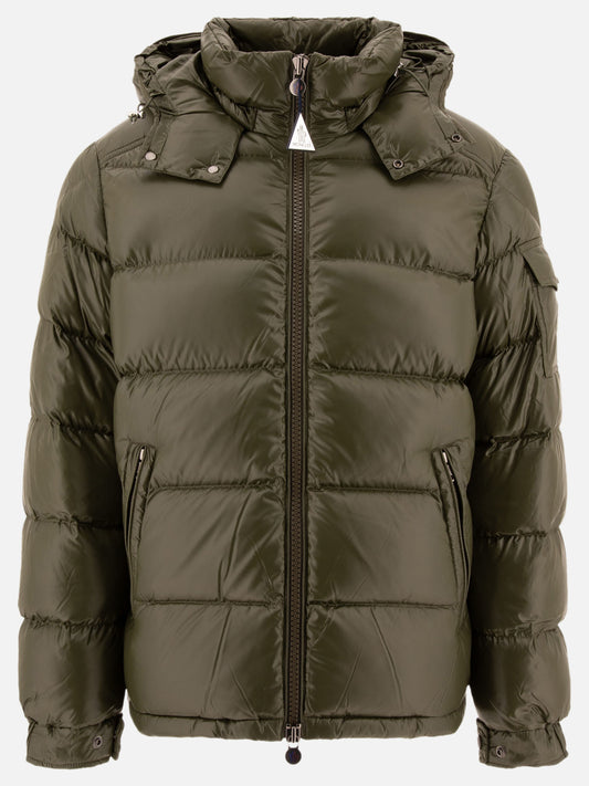 Down jackets Solid colour  Green - Moncler Men | PDP | VIETTI Online Store 
