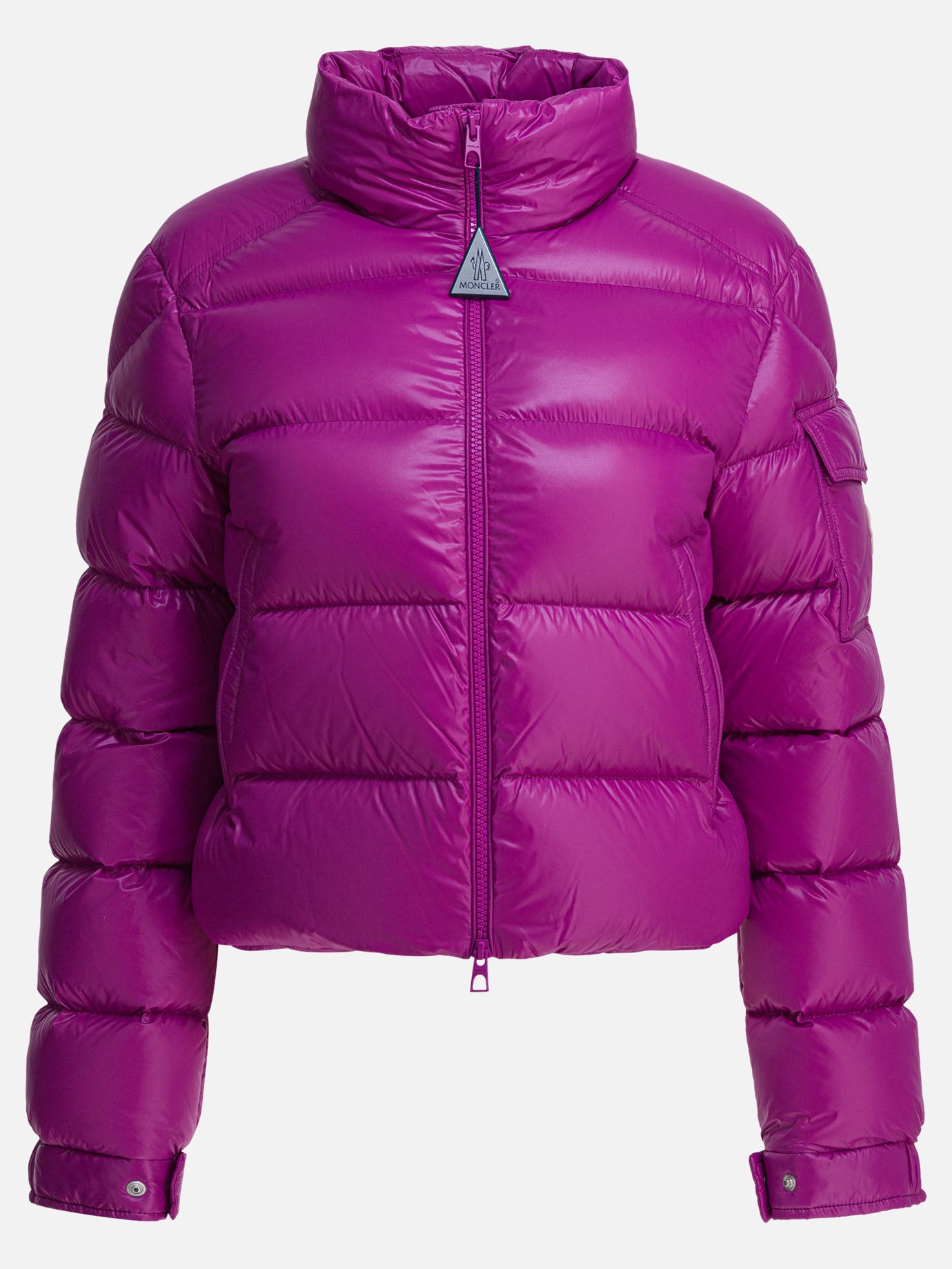 Down jackets Solid colour  Fuchsia - Moncler Women | PDP | VIETTI Online Store | thumbnail