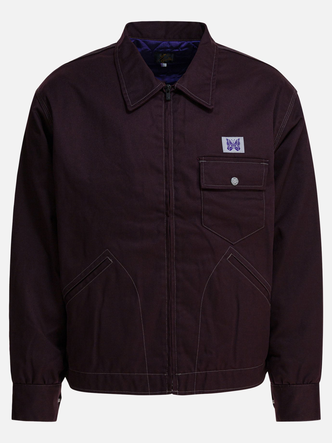 Quilted & Utility Jackets Logo  Bordeaux - Needles Men | PDP | VIETTI Online Store | thumbnail
