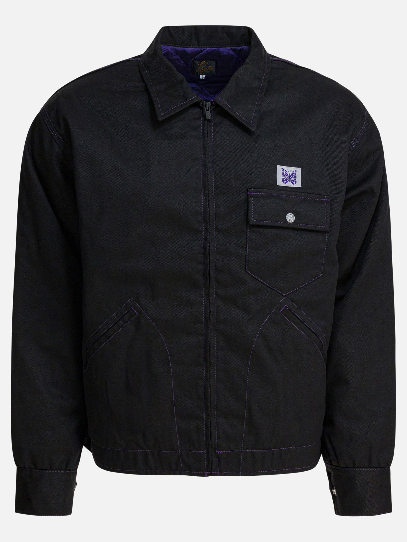 Quilted & Utility Jackets Logo  Black - Needles Men | PDP | VIETTI Online Store | Zoom-Modal
