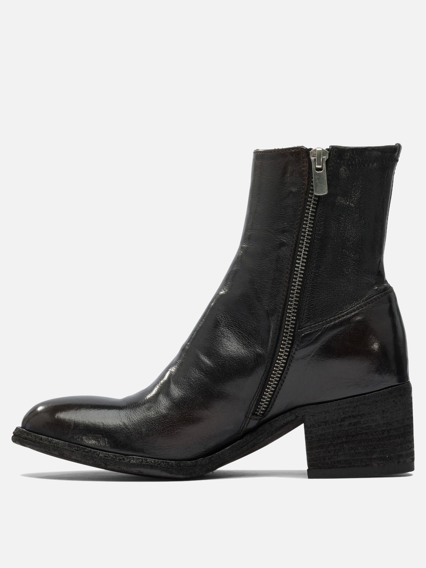 Stivaletti con zip 100% leather - 100% leather  Nero - Officine Creative Donna | PDP | VIETTI Online Store | thumbnail_3