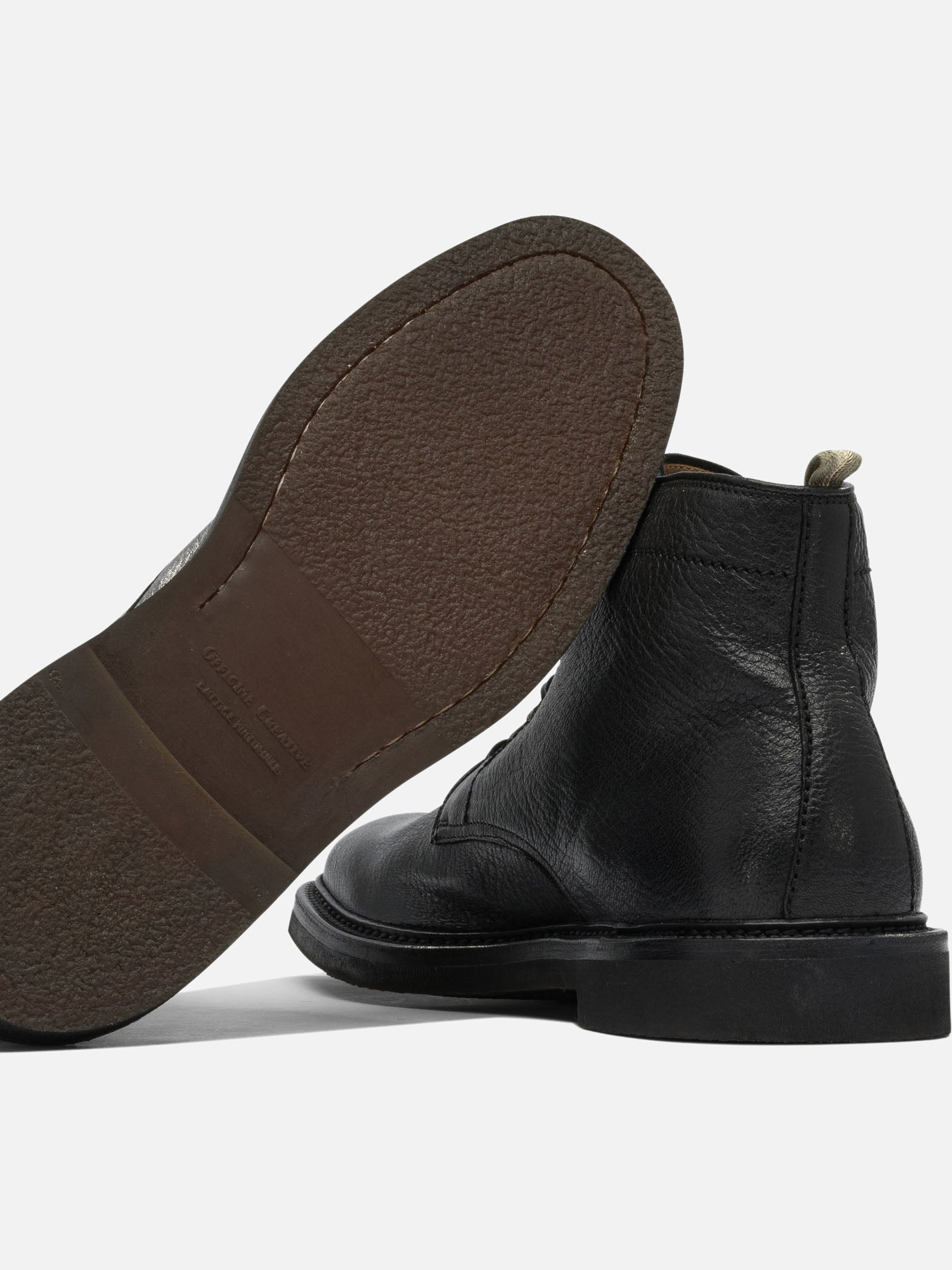 Stivaletti stringati 100% suede - 100% rubber  Nero - Officine Creative Uomo | PDP | VIETTI Online Store | thumbnail_2