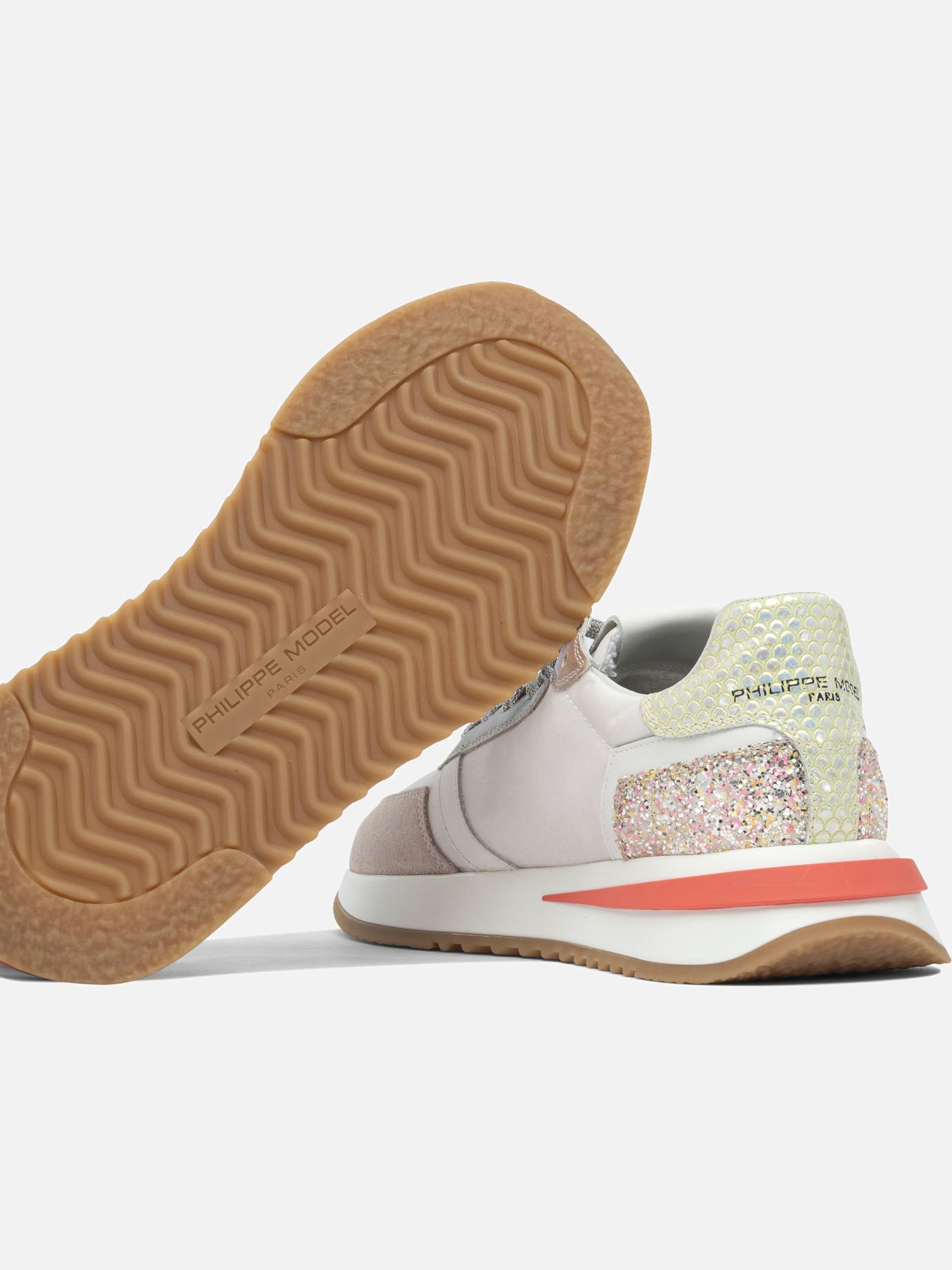Sneaker basse 80% leather 20% polyamide - 100% rubber  Beige - Philippe Model Paris Donna | PDP | VIETTI Online Store | Zoom-Modal_5
