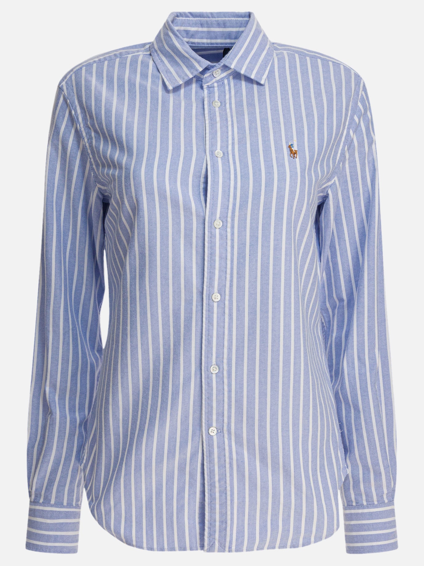Polo Ralph Lauren Camicia Oxford a righe slim-fit 15036780_02 Blue thumbnail_1