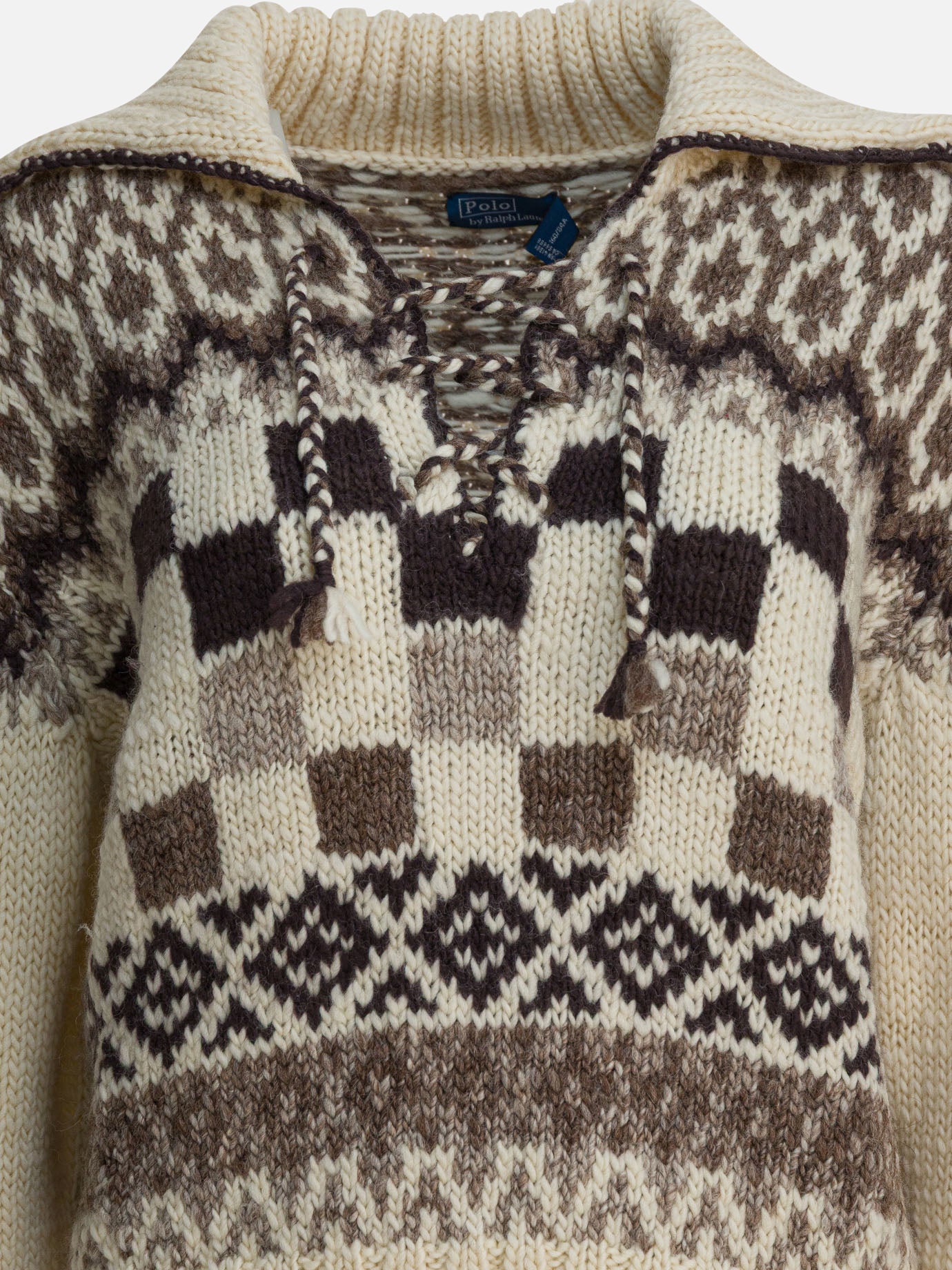 V neck sweaters Textured knit  Beige - Polo Ralph Lauren Women | PDP | VIETTI Online Store | Zoom-Modal_3
