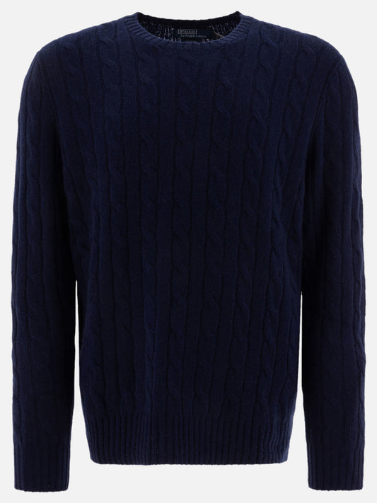 Maglioni girocollo Textured knit  Blu - Polo Ralph Lauren Uomo | PLP | VIETTI Online Store 

