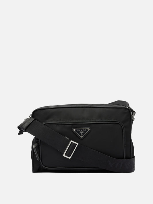 Prada Re-Nylon and Saffiano Shoulder Bag 13584542_UNI Black 1