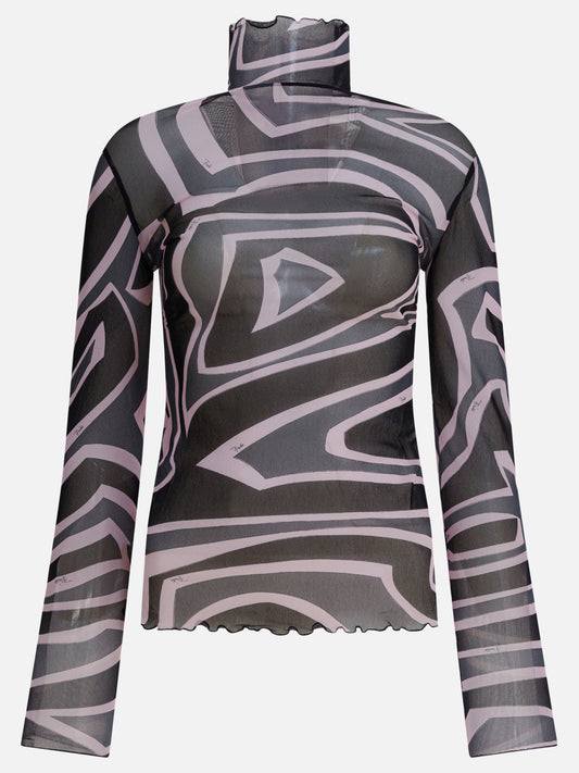 Mock neck t-shirts Print  Black - Pucci Women | PLP | VIETTI Online Store 
