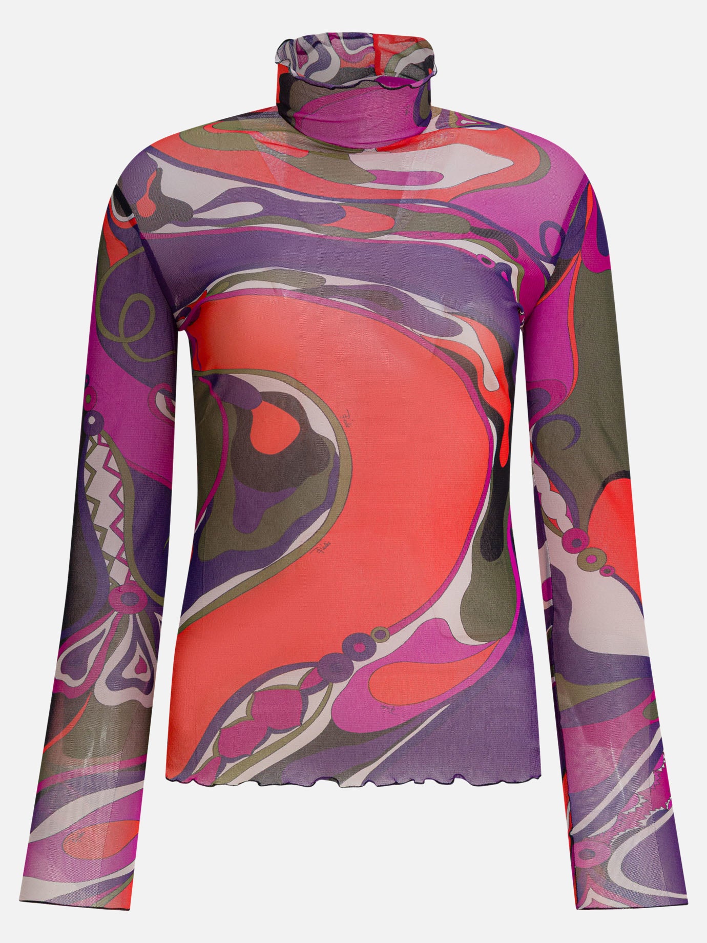 Mock neck t-shirts Print  Purple - Pucci Women | PDP | VIETTI Online Store | thumbnail