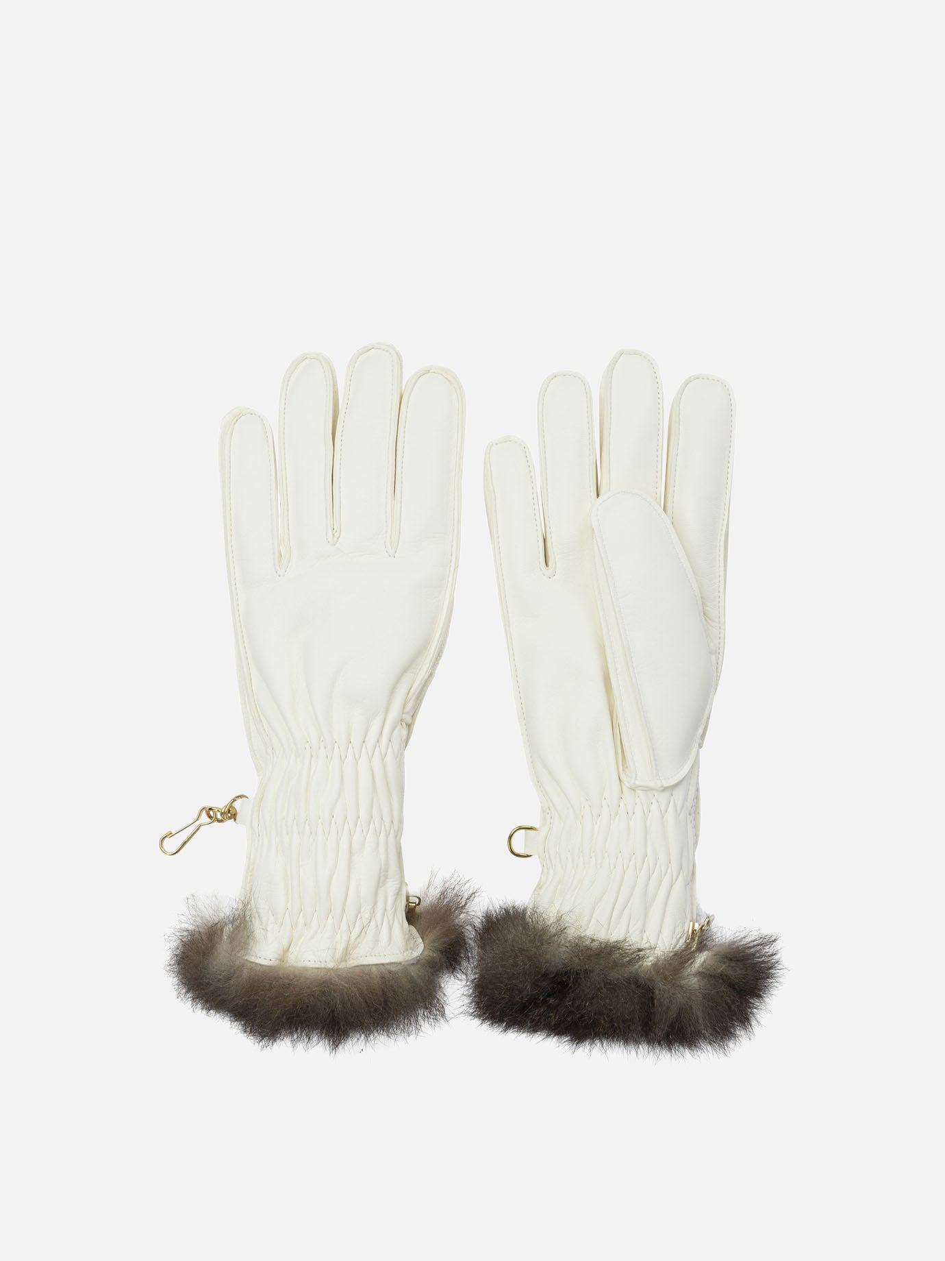 Guanti sportivi 100% leather  Bianco - Restelli Donna | PDP | VIETTI Online Store | Zoom-Modal
