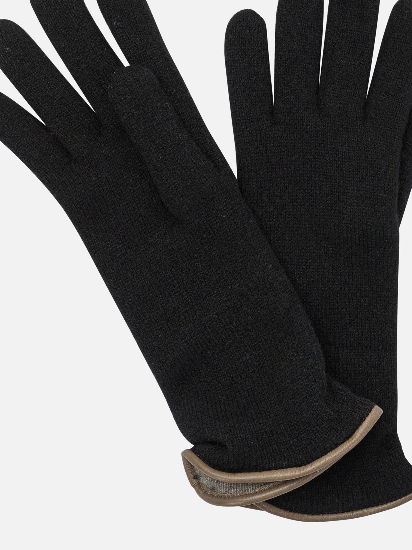 Casual gloves 100% cashmere  Black - Restelli Women | PDP | VIETTI Online Store | thumbnail_2