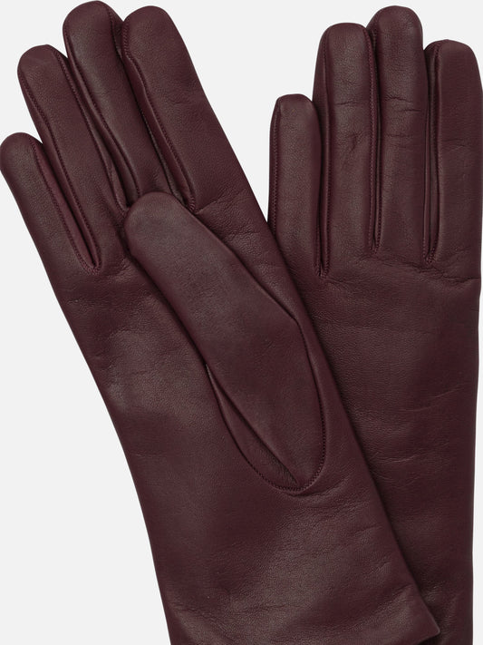 Casual gloves 100% leather - Lining: 100% cashmere  Bordeaux - Restelli Women | VIETTI Online Store | 2
