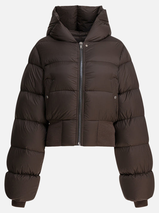 Piumini corti Solid colour  Marrone - Rick Owens Donna | PDP | VIETTI Online Store 
