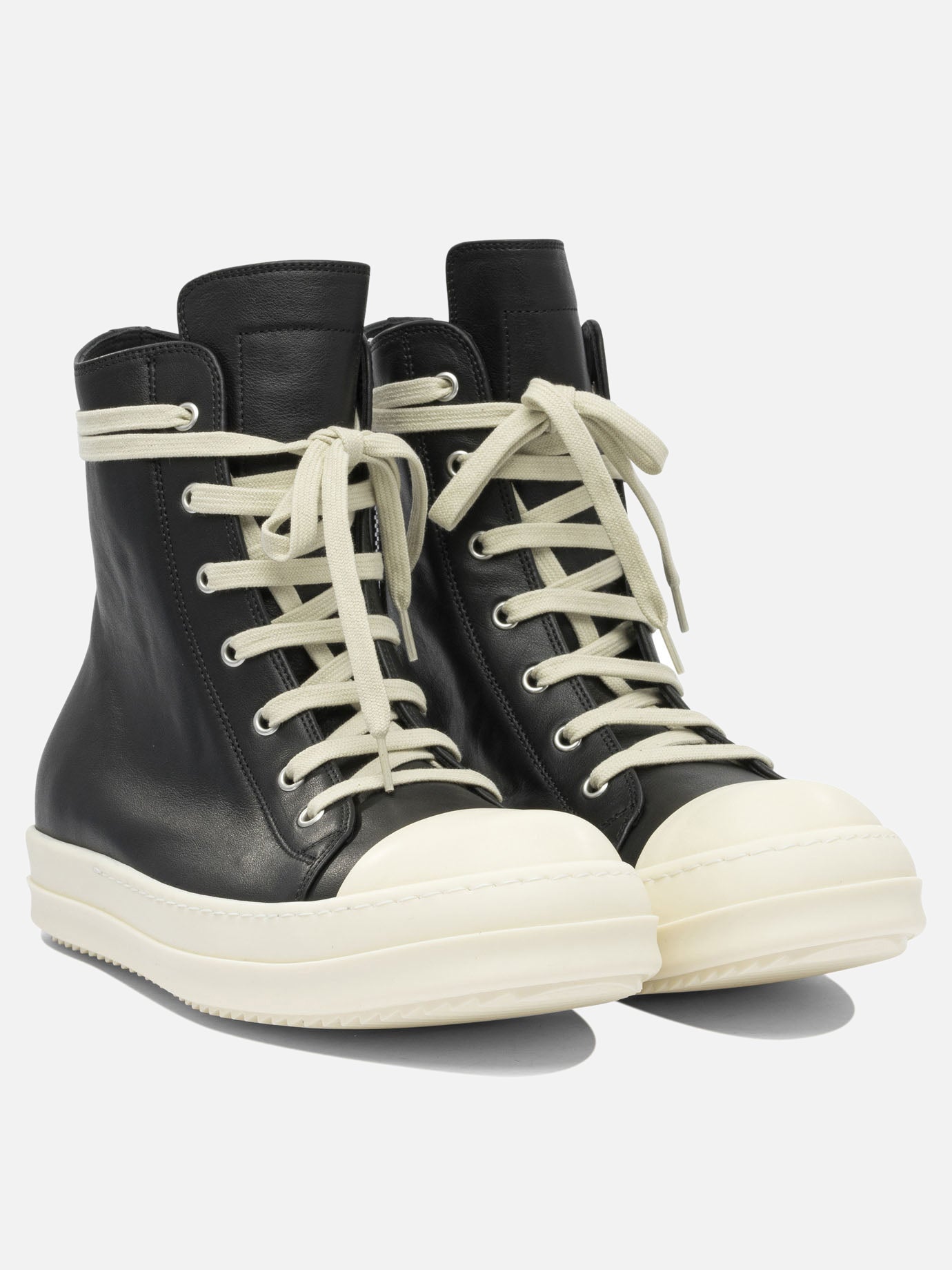 Rick Owens Leather sneakers 12225443_43 Black thumbnail_2
