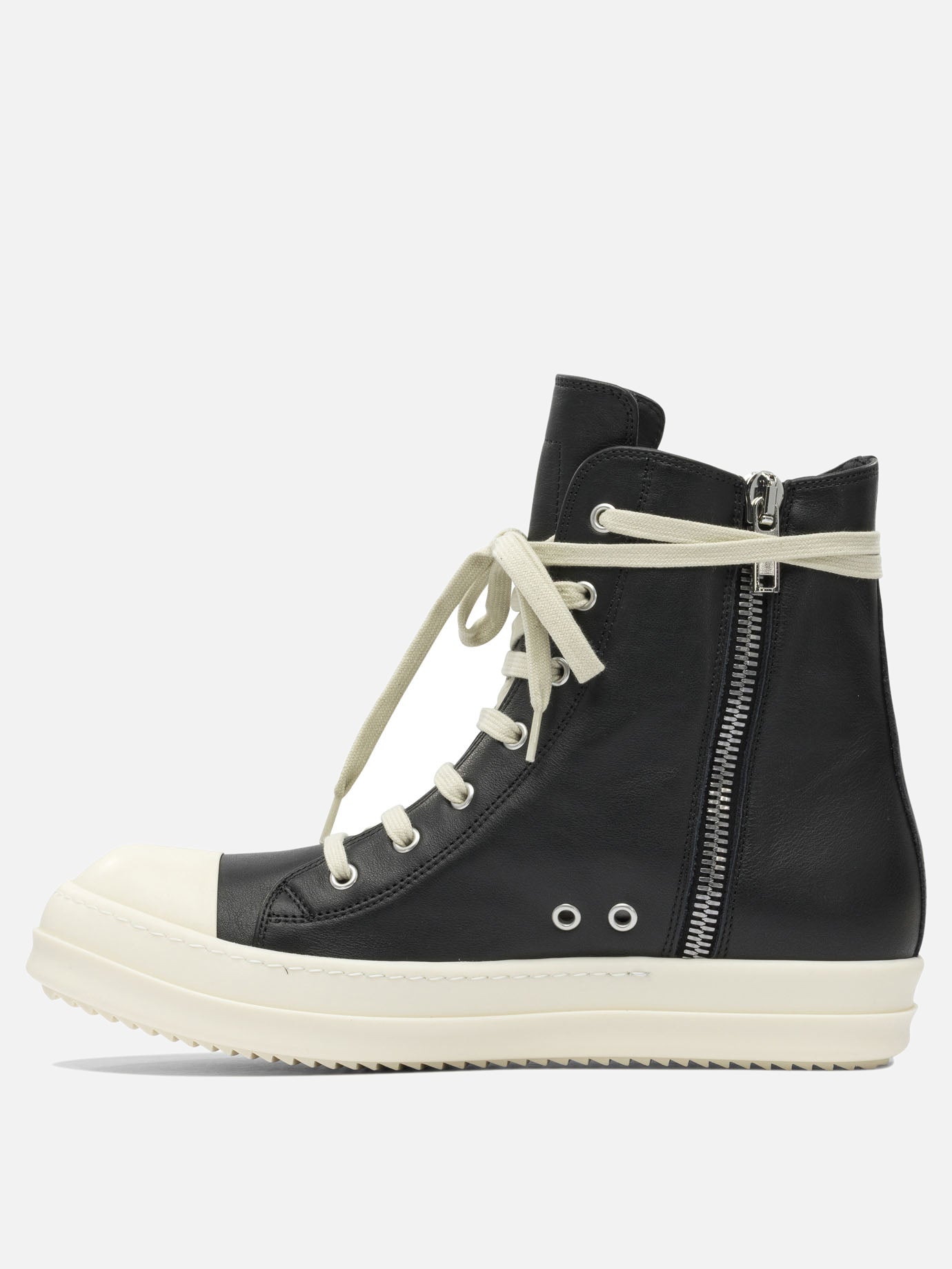 Rick Owens Leather sneakers 12225443_43 Black thumbnail_3