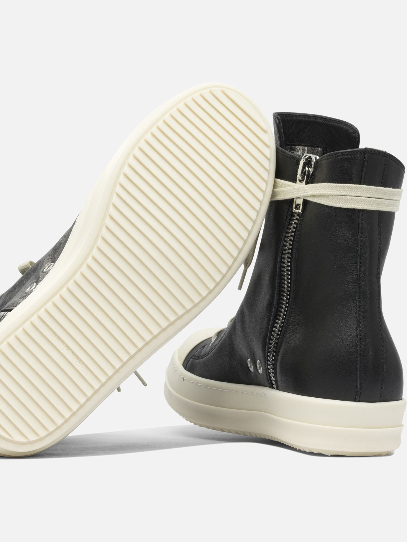 Rick Owens Leather sneakers 12225443_43 Black thumbnail_5
