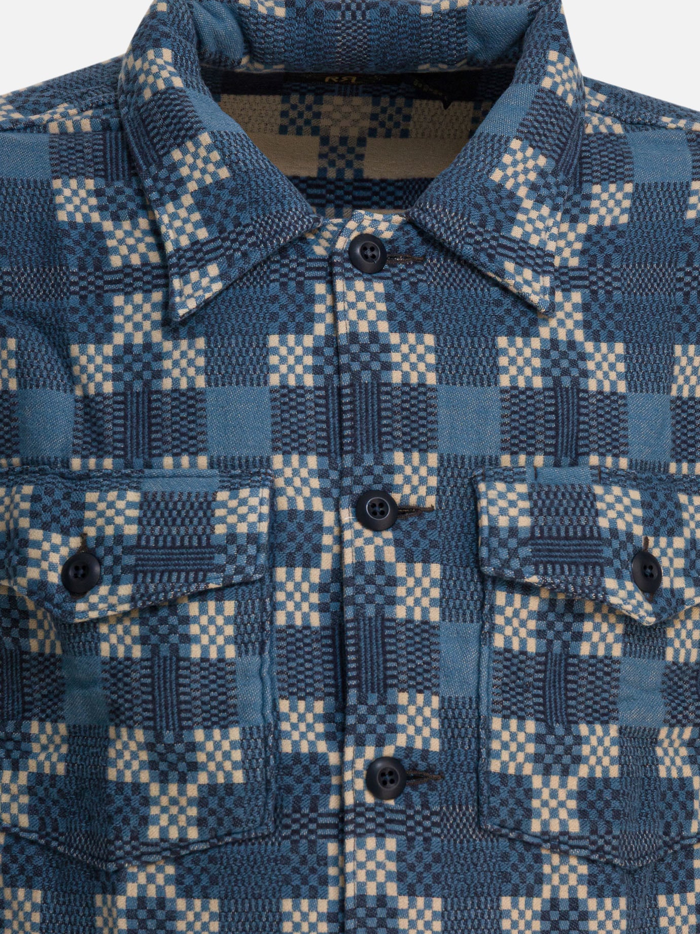 Giacche overshirt Check  Blu - RRL by Ralph Lauren Uomo | PDP | VIETTI Online Store | thumbnail_3