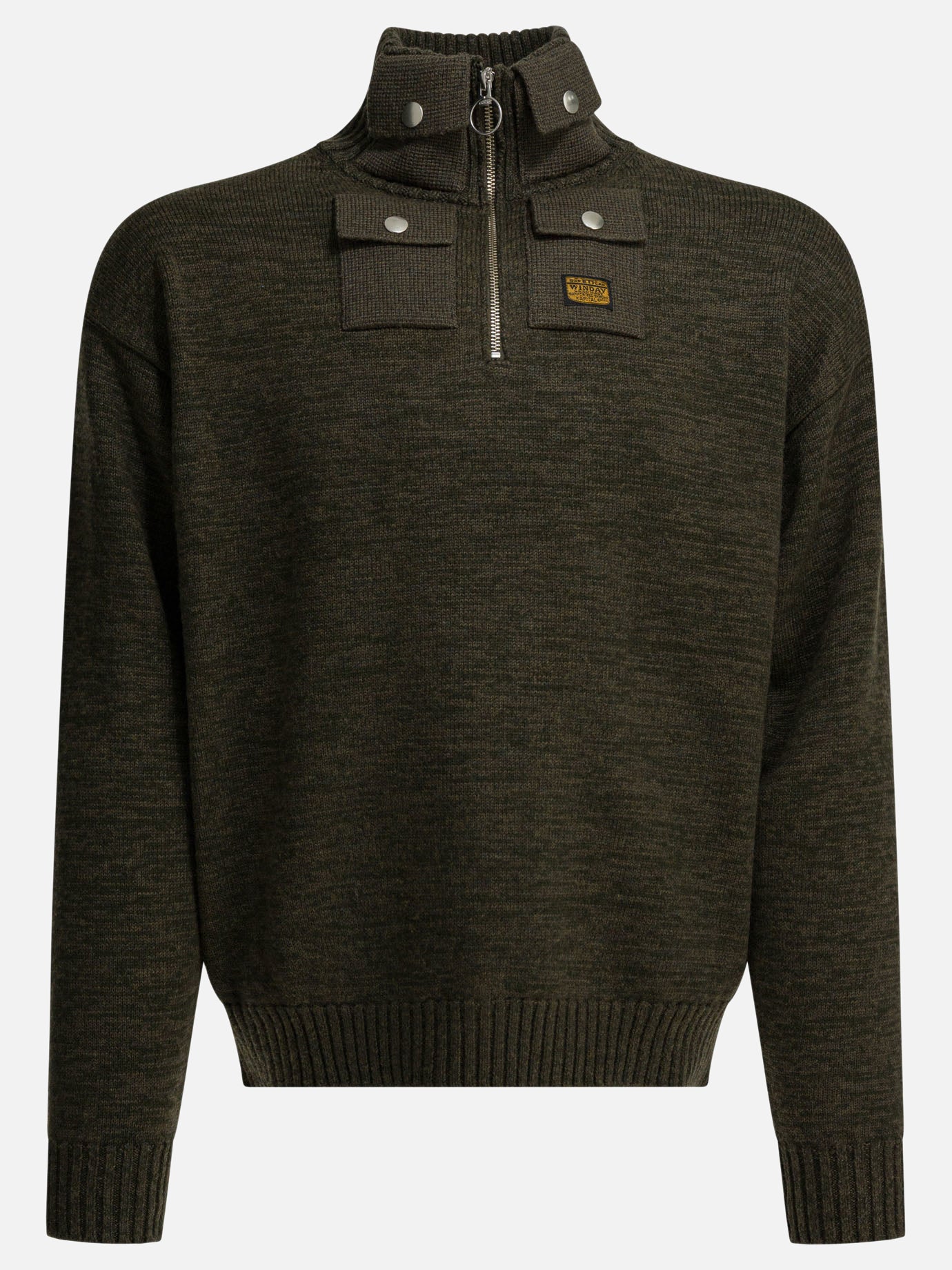 Half zip sweaters Solid colour  Green - KAPITAL Men | PDP | VIETTI Online Store | Zoom-Modal
