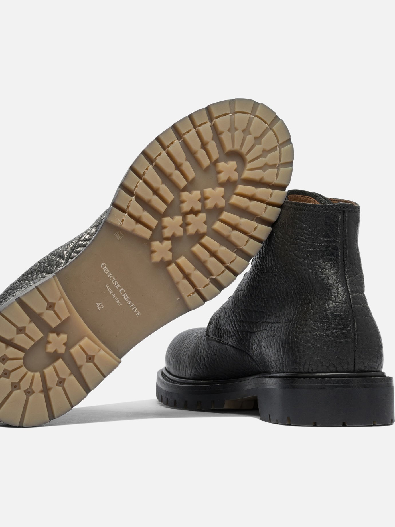 Lace-up boots 100% leather - 100% rubber  Black - Officine Creative Men | PDP | VIETTI Online Store | Zoom-Modal_5
