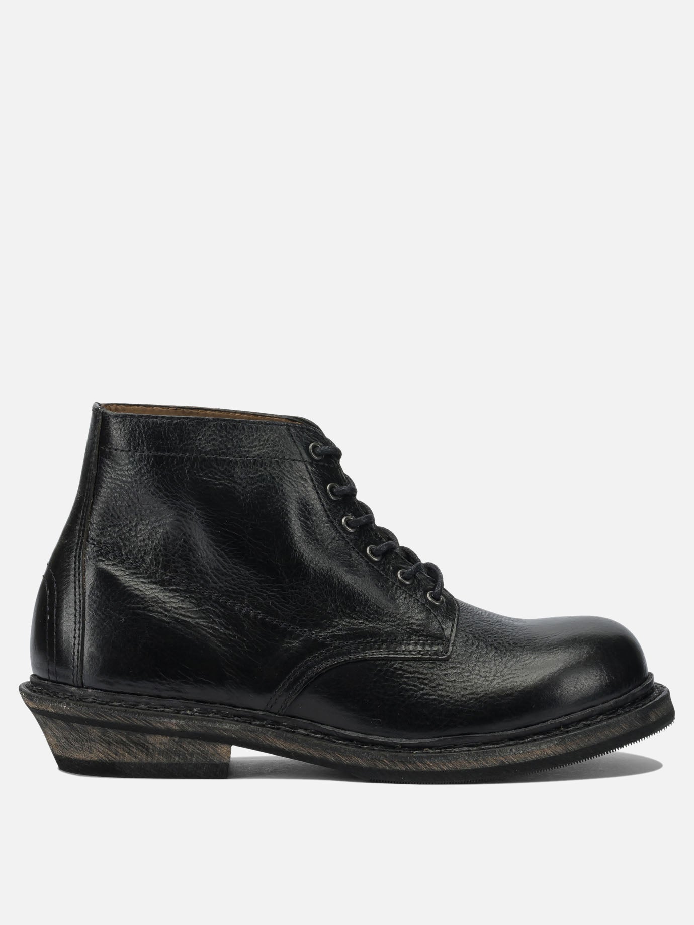 Lace-up boots 100% leather - 100% rubber  Black - Our Legacy Men | PDP | VIETTI Online Store | Zoom-Modal

