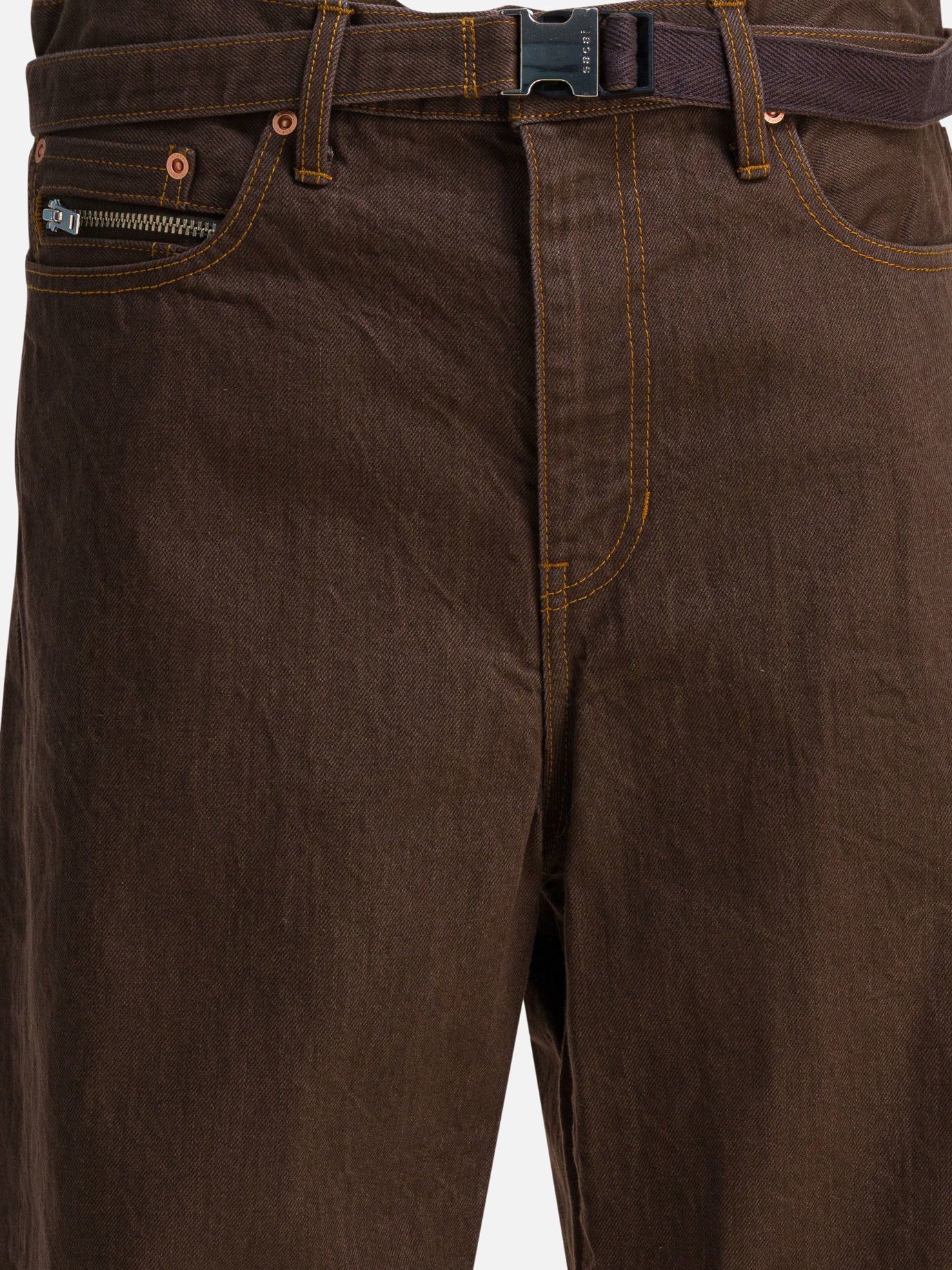 Wide-leg jeans Denim  Brown - Sacai Men | PDP | VIETTI Online Store | Zoom-Modal_3
