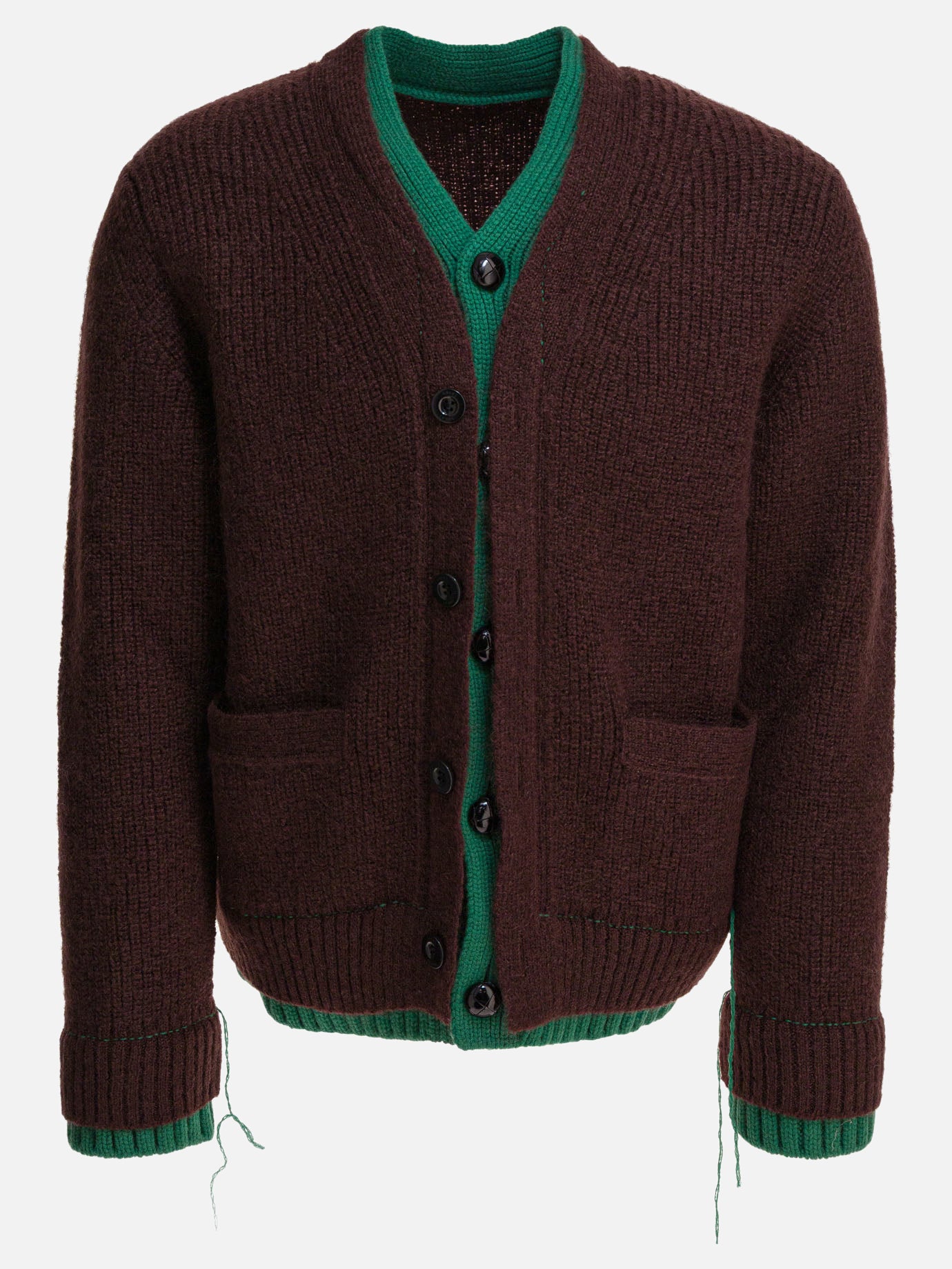 Cardigan Solid colour  Marrone - Sacai Uomo | PDP | VIETTI Online Store | Zoom-Modal
