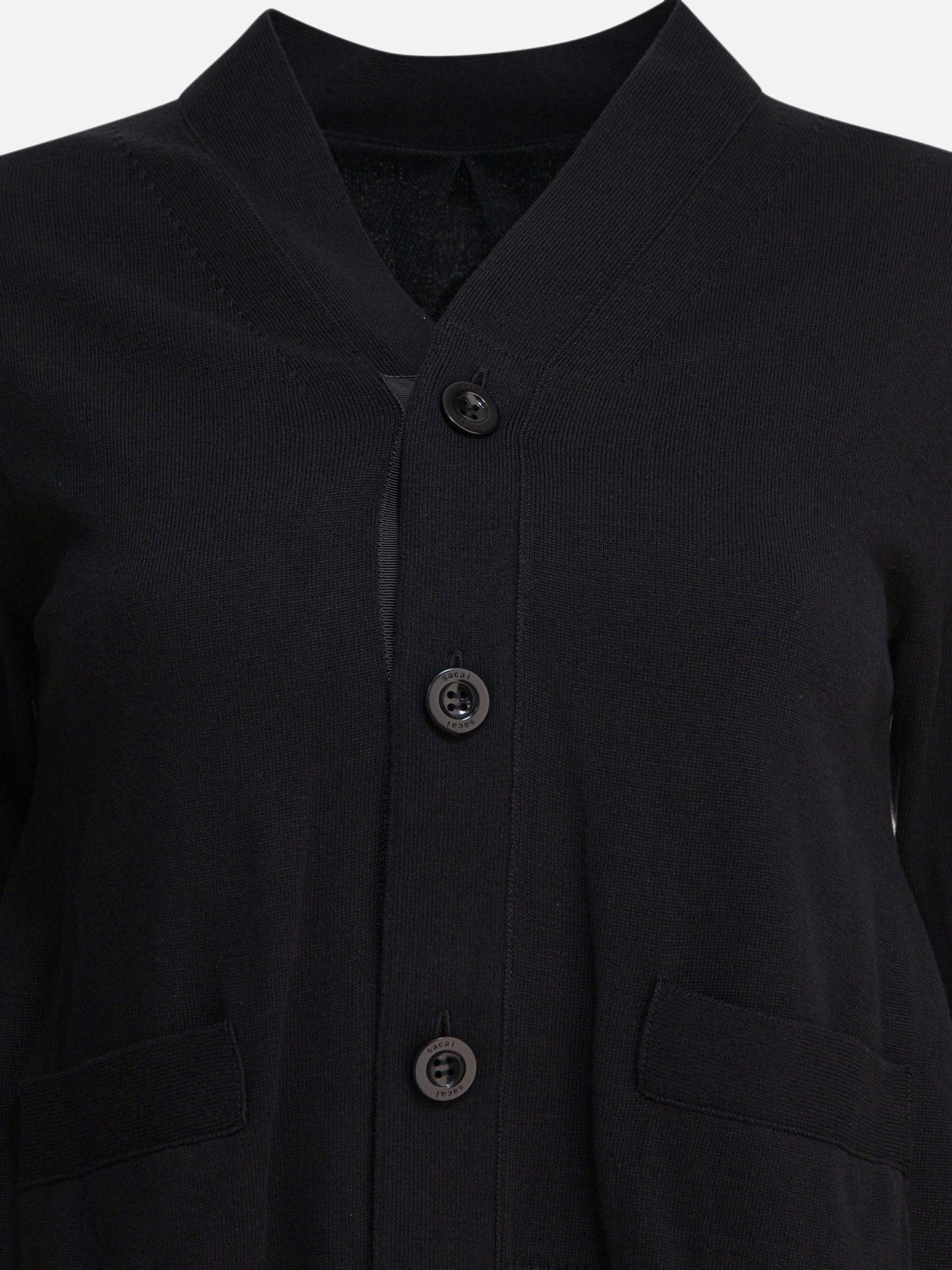 Cardigan Solid colour  Nero - Sacai Donna | PDP | VIETTI Online Store | thumbnail_3