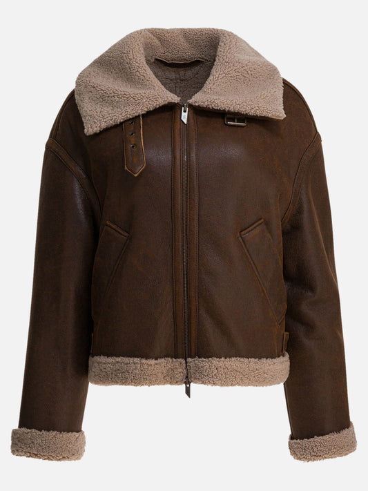 Shearling jackets Solid colour  Brown - Salvatore Santoro Women | PLP | VIETTI Online Store 
