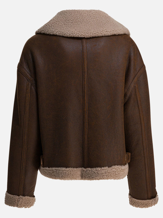 Shearling jackets Solid colour  Brown - Salvatore Santoro Women | PLP | VIETTI Online Store | 2
