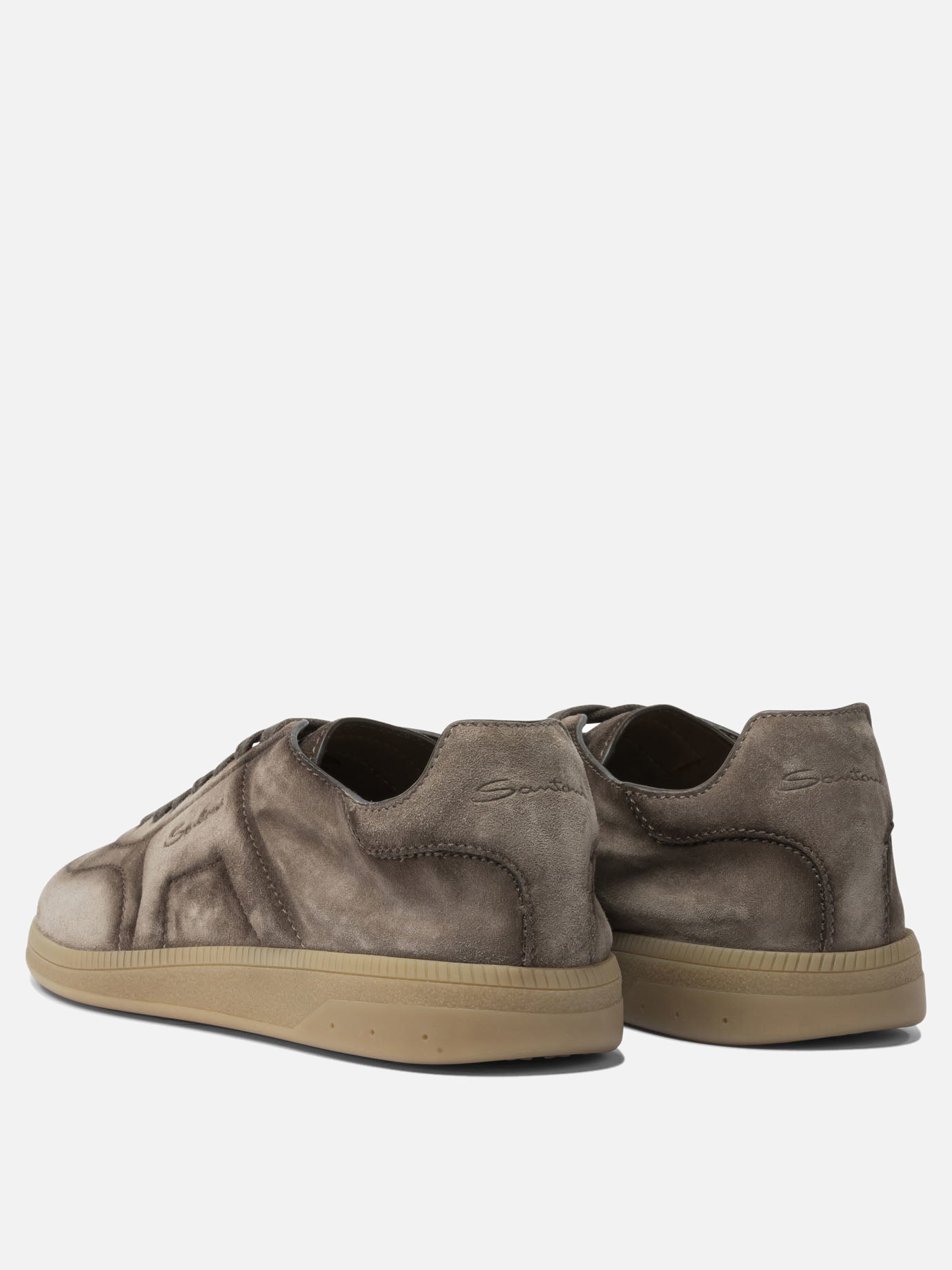 Sneaker basse 100% suede - 100% rubber  Marrone - Santoni Uomo | PDP | VIETTI Online Store | thumbnail_4