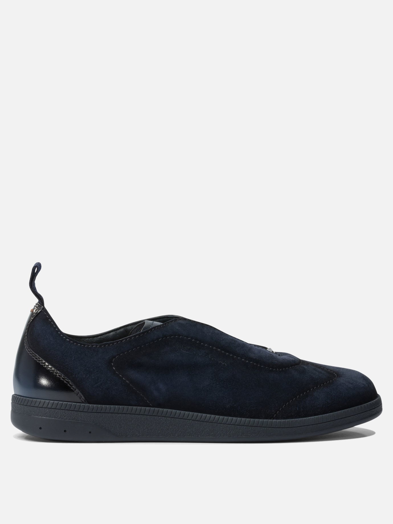 Sneaker basse 100% calf leather - 100% rubber  Blu - Santoni Uomo | PDP | VIETTI Online Store | Zoom-Modal
