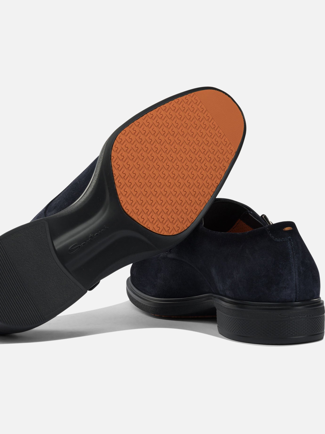 Mocassini 100% suede - 100% rubber  Blu - Santoni Uomo | PDP | VIETTI Online Store | thumbnail_5