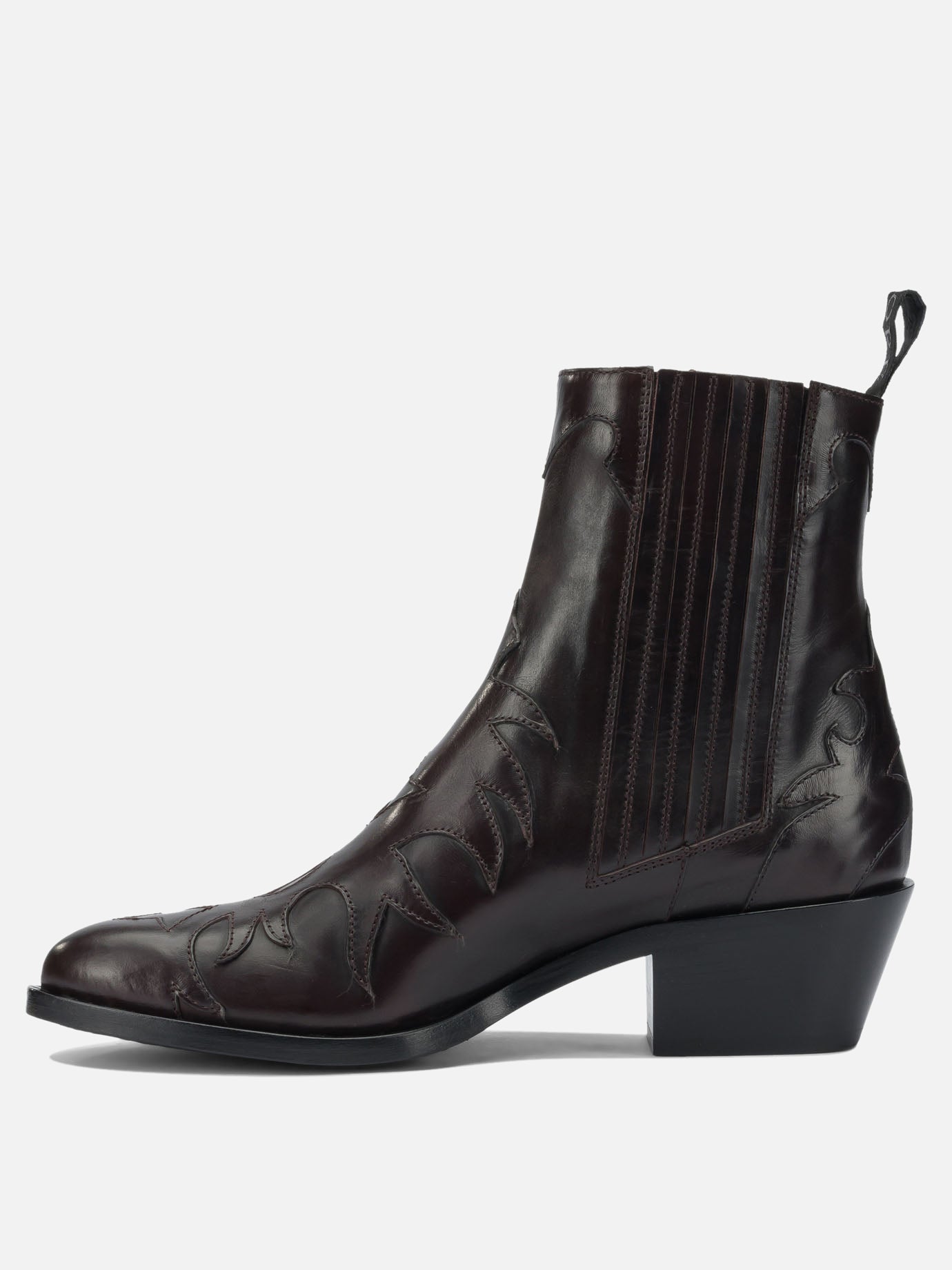 Pull-on boots 100% leather - 95% leather - 5% rubber  Bordeaux - Sartore Women | PDP | VIETTI Online Store | thumbnail_3