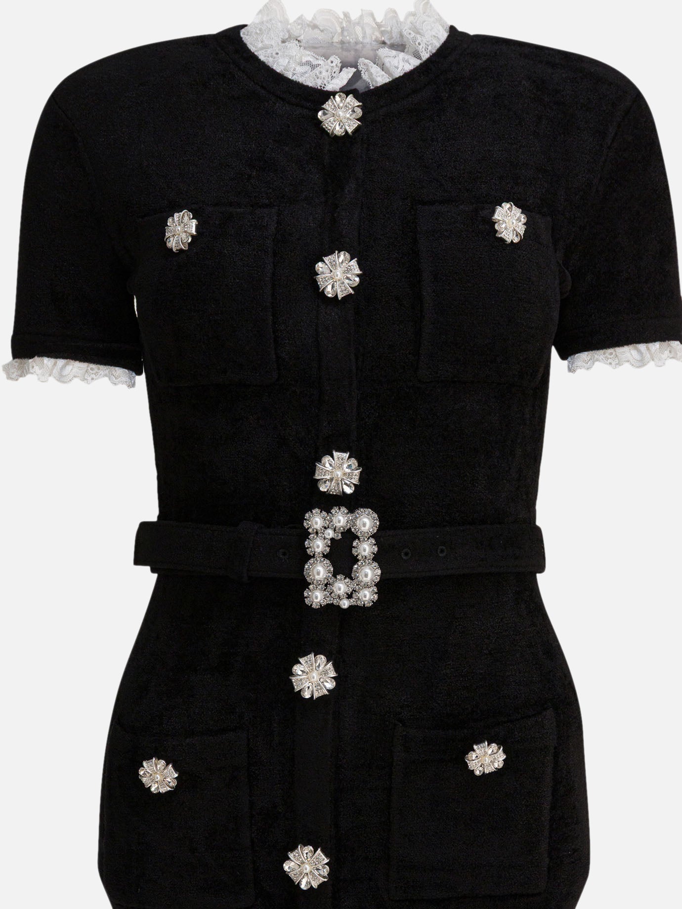 Midi dresses Solid colour  Black - Self-portrait Women | PDP | VIETTI Online Store | thumbnail_3