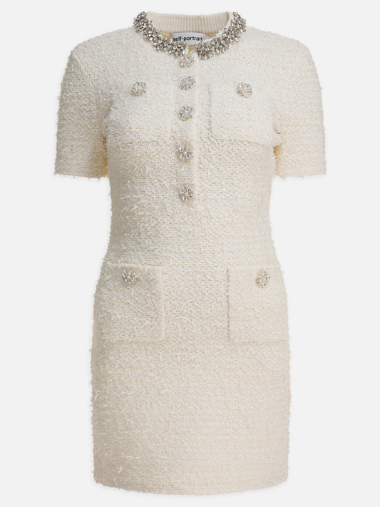 Mini dresses Solid colour  Beige - Self-portrait Women | PDP | VIETTI Online Store 
