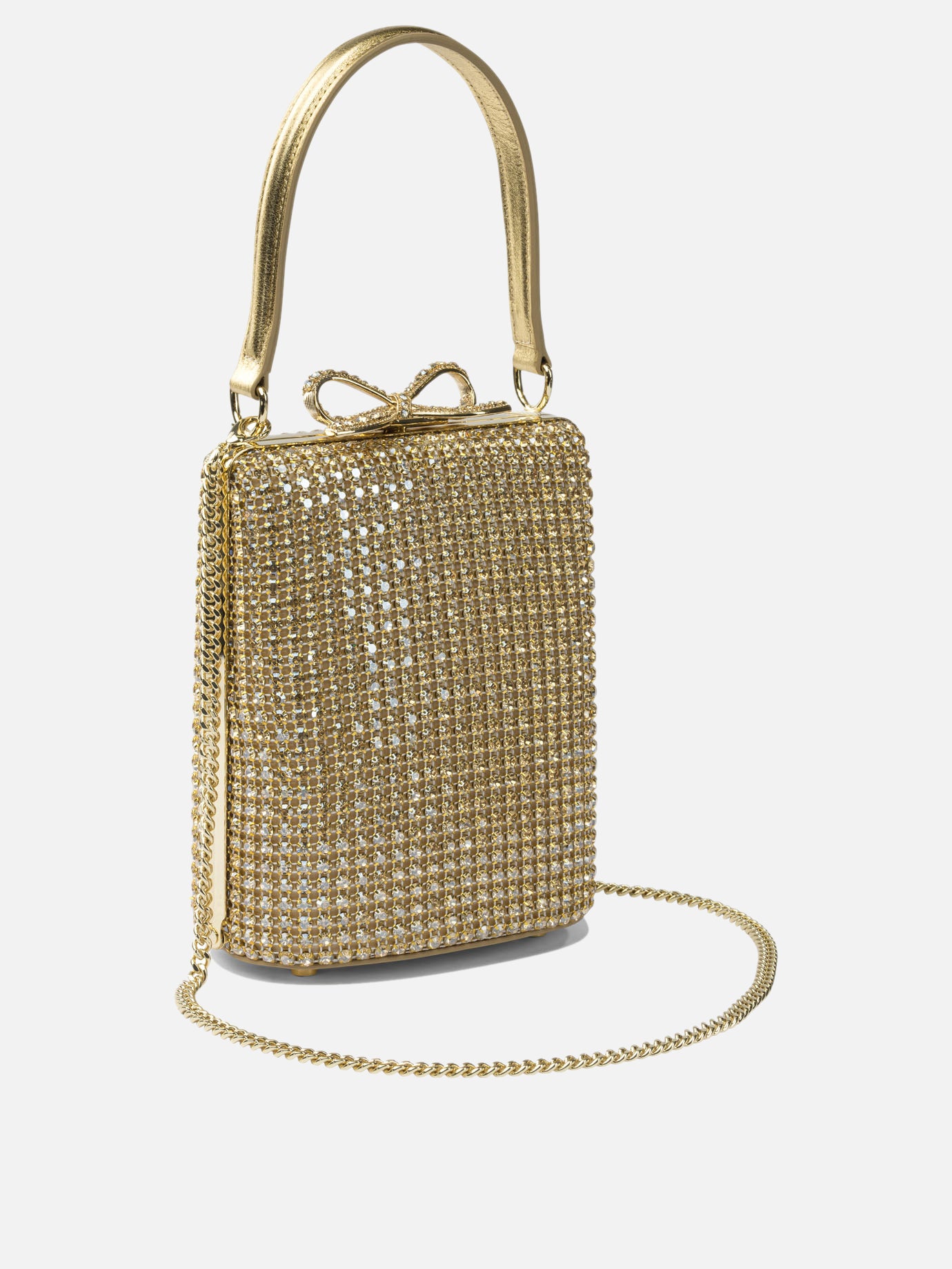 Mini bags 97% polyamide 3% elastane  Gold - Self-portrait Women | PDP | VIETTI Online Store | thumbnail_2