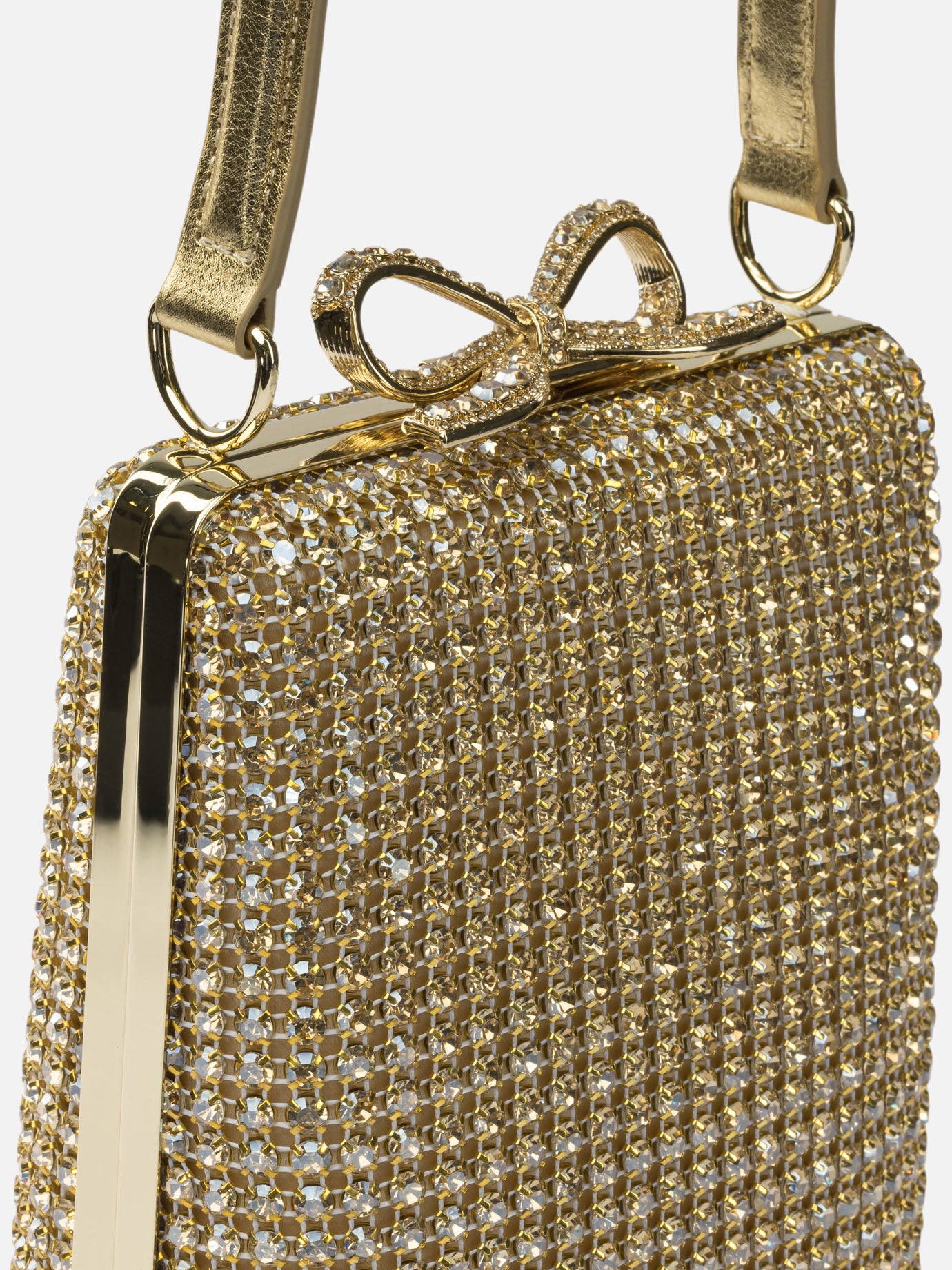 Mini bags 97% polyamide 3% elastane  Gold - Self-portrait Women | PDP | VIETTI Online Store | thumbnail_4