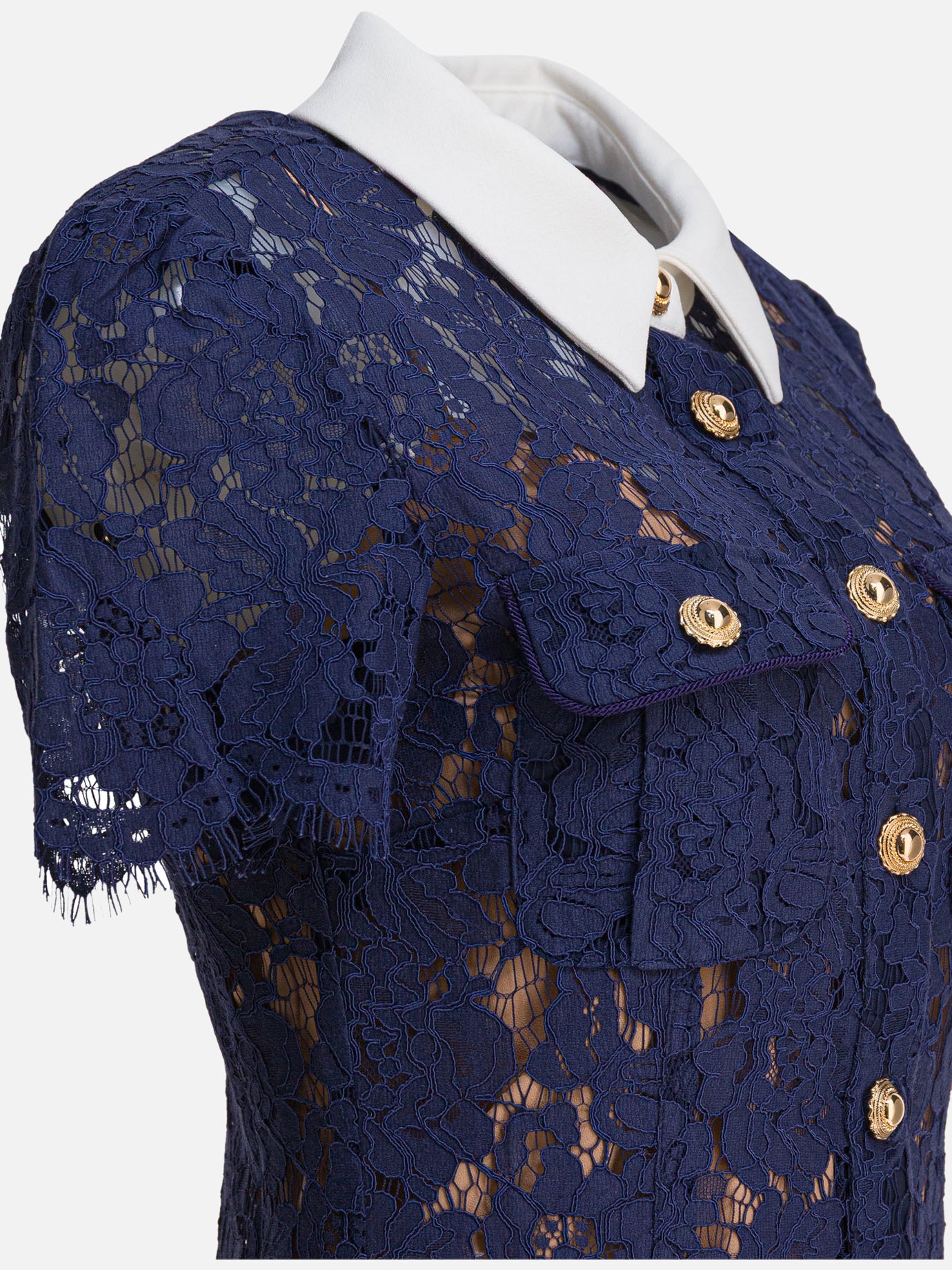 Midi dresses Solid colour  Blue - Self-portrait Women | PDP | VIETTI Online Store | Zoom-Modal_4
