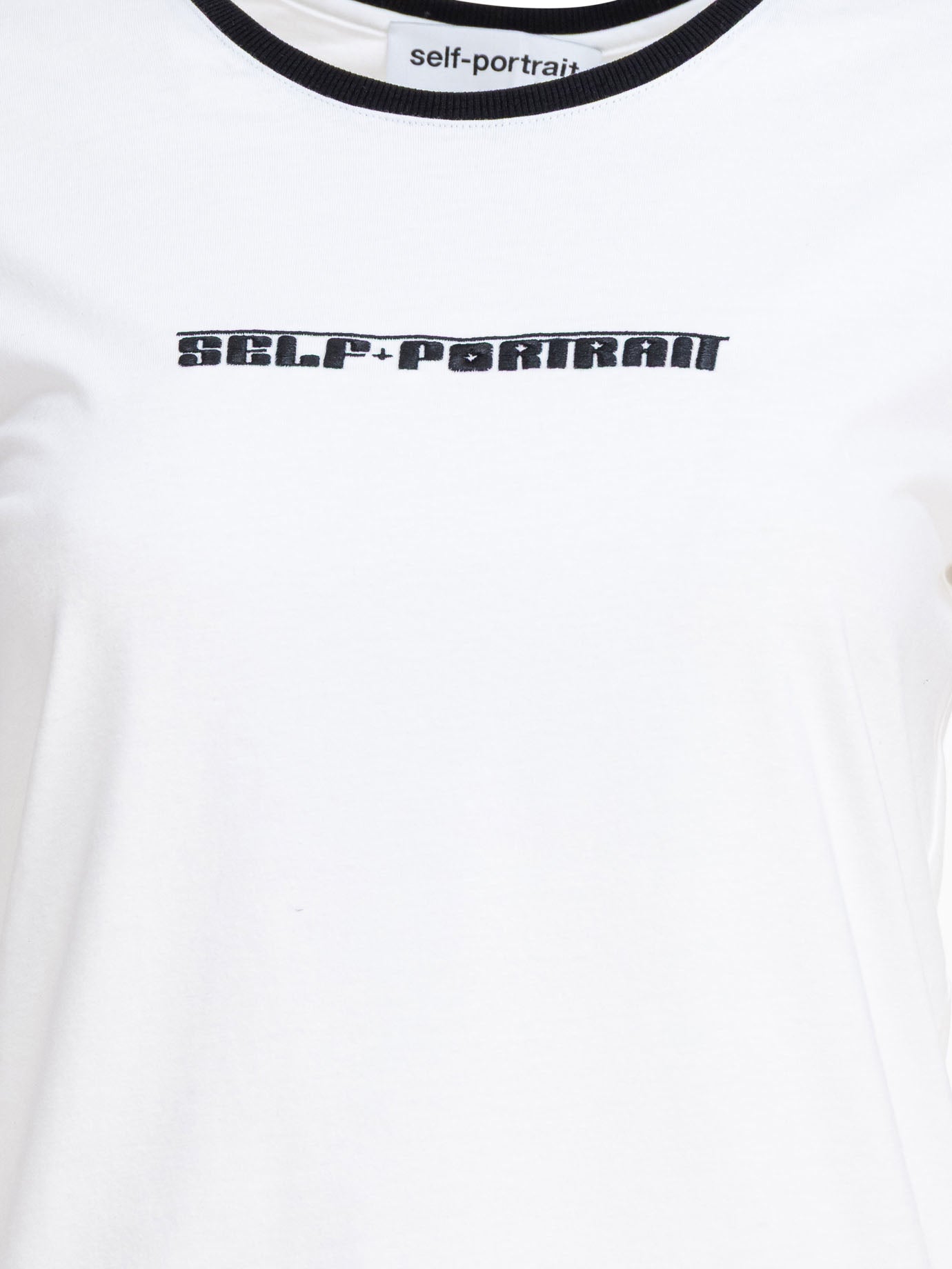 Crewneck t-shirts Logo  White - Self-portrait Women | PDP | VIETTI Online Store | thumbnail_3