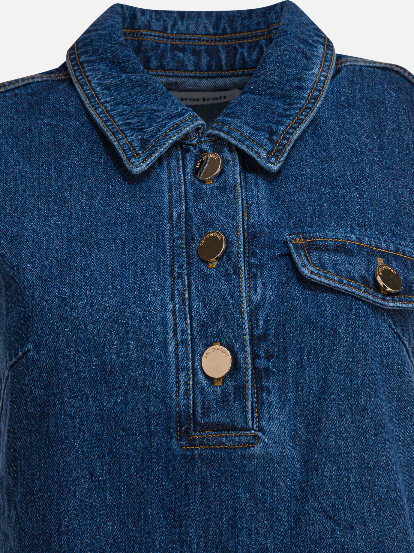 Mini dresses Solid colour  Blue - Self-portrait Women | PDP | VIETTI Online Store | Zoom-Modal_3
