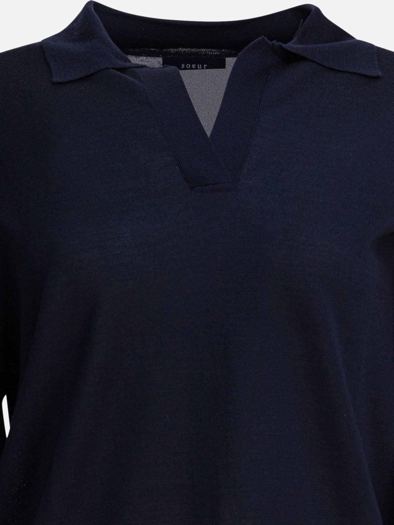 Maglioni scollo a V Solid colour  Blu - Soeur Donna | PDP | VIETTI Online Store | Zoom-Modal_3
