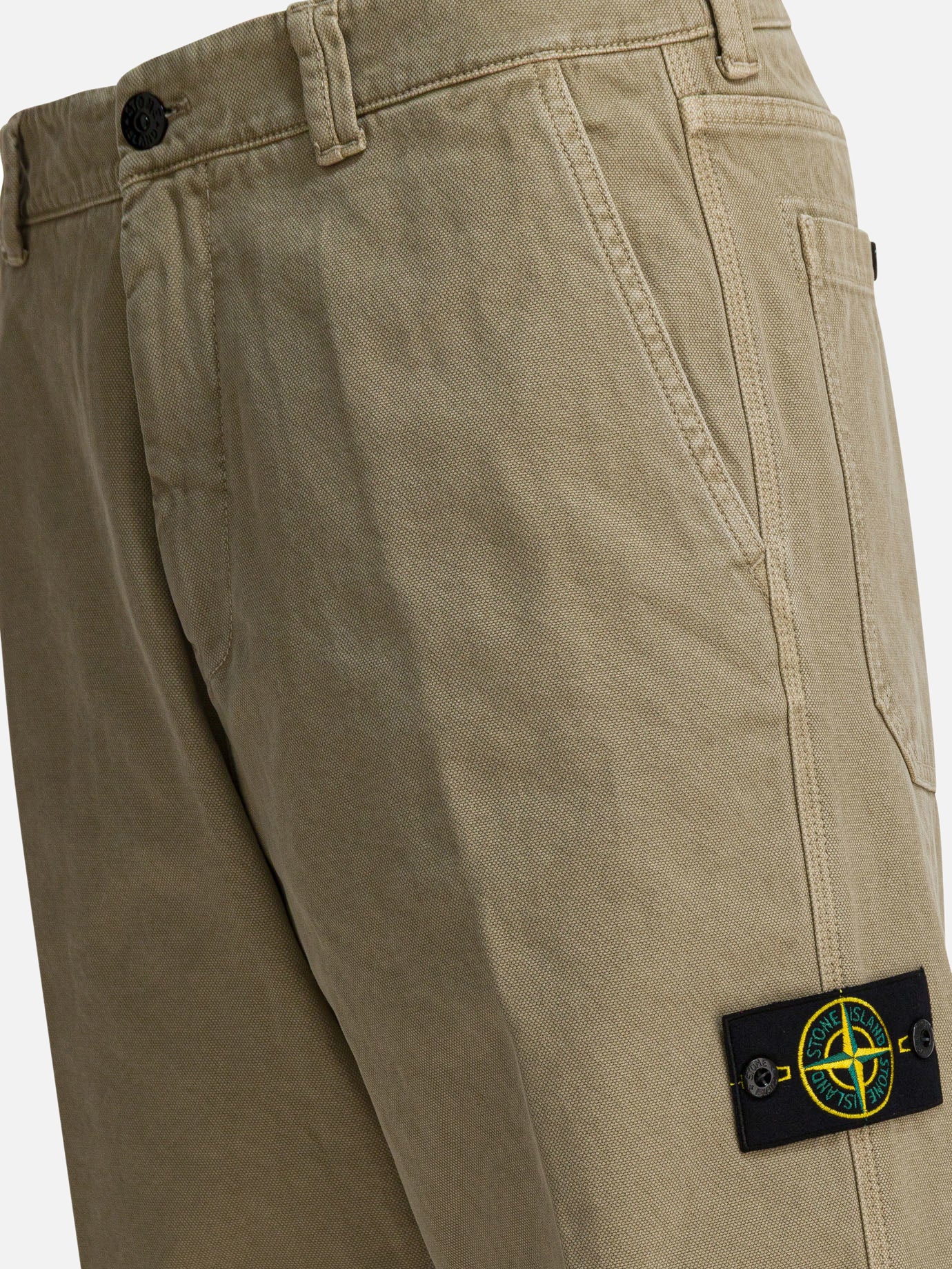 Leisure trousers Solid colour  Beige - Stone Island Men | PDP | VIETTI Online Store | thumbnail_4